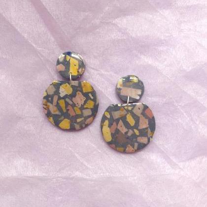 Forest Terrazzo - Kahlo Polymer Clay Earrings |..