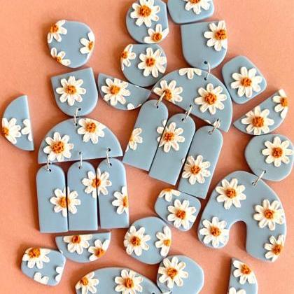 Polymer Clay Earrings, Limited Pre-order: Daisies..