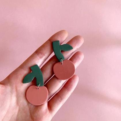 Limited Pre-order: Cherry Polymer Clay Earrings