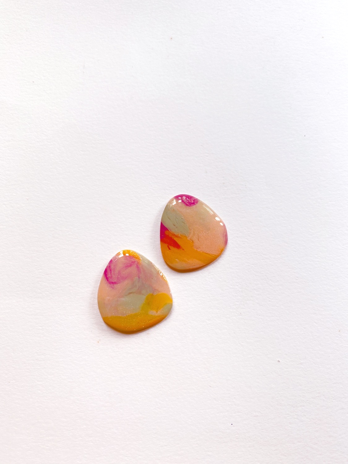 Superbloom V2 - Onigiri Studs, Polymer Clay Earrings