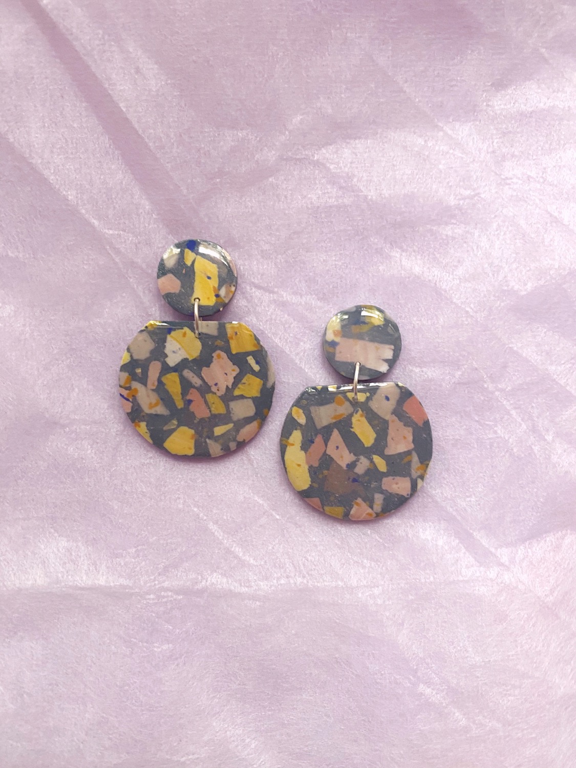 Forest Terrazzo - Kahlo Polymer Clay Earrings | Polymer Clay Jewelry