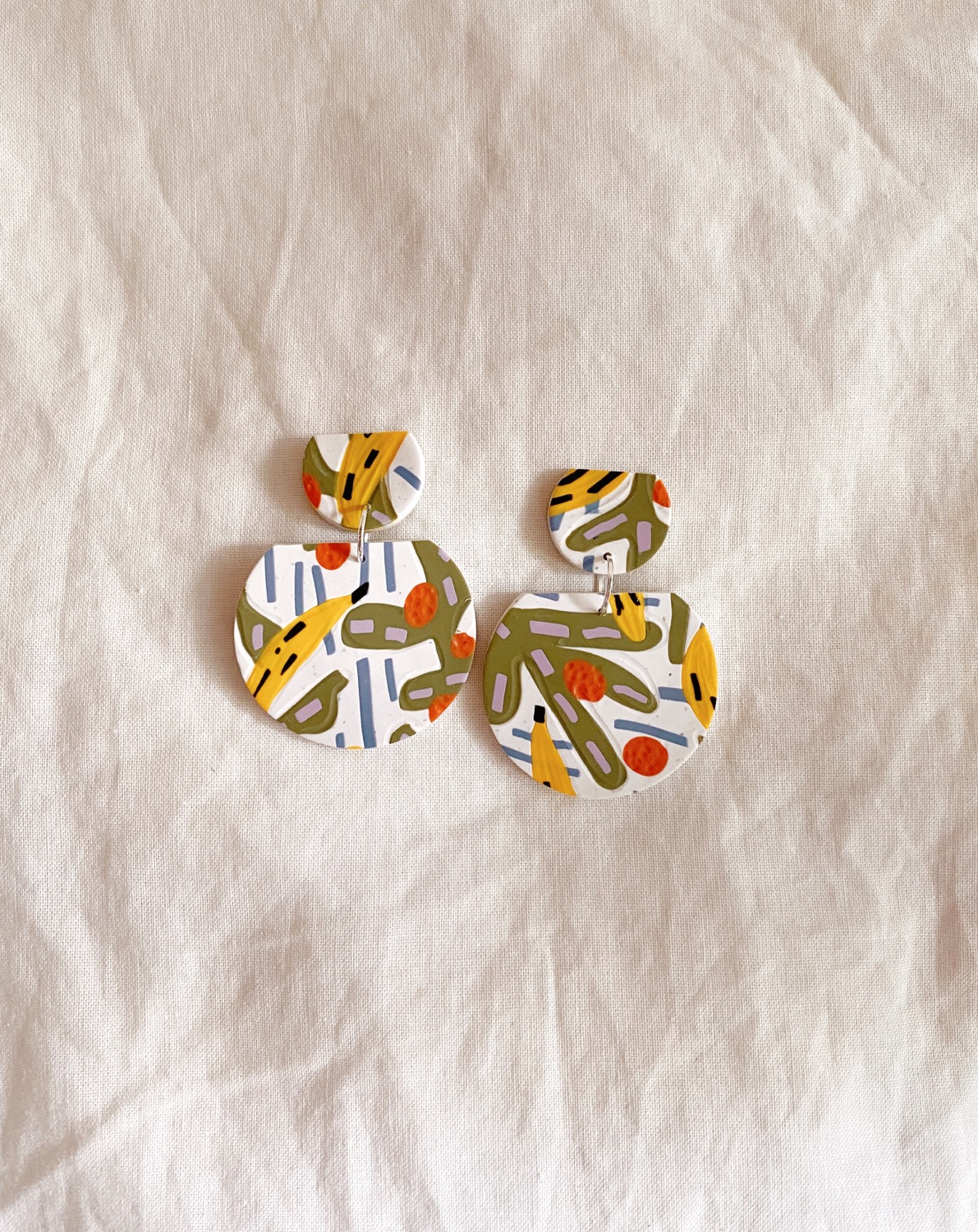 Bananas - Kahlo Polymer Clay Earrings | Polymer Clay Jewelry