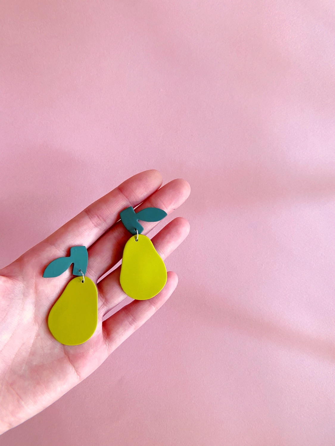 Polymer Clay Earrings, Limited Pre-order: Pear Polymer Clay Earrings